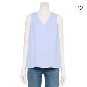 Lavender Sleeveless V Neck Shell Purple Blouse Plus Size Nine West 3x